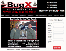 Tablet Screenshot of bugx-exterminators.com